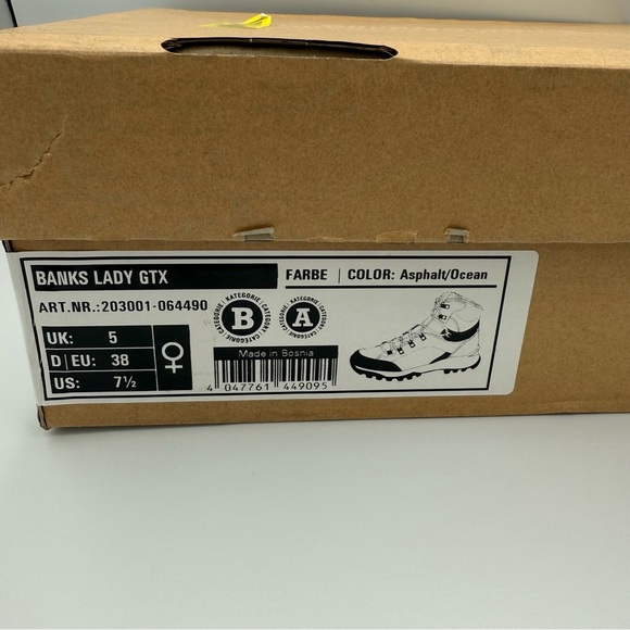 7.5 M Hanwag Torsby Lady Gtx Waterproof Hiking Trail Boots Asphalt/Ocean $290 - Picture 7 of 8